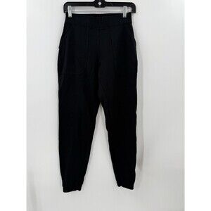 Spanx The Perfect Pant Joggers Women's SMALL Black Knit Stretch 27" X 29.5" EUC